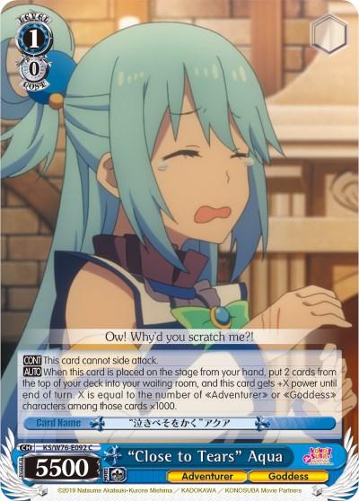 "Close to Tears" Aqua (KS/W76-E092 C) [KonoSuba The Movie: Legend of Crimson] - Blue Jay's Cauldron