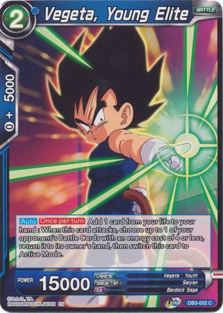 Vegeta, joven élite (DB3-032) [Fuerza gigante] 