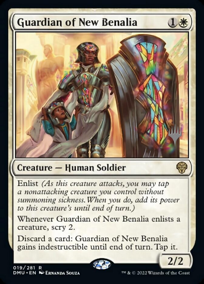 Guardián de Nueva Benalia (Paquete promocional) [Dominaria United Promos] 
