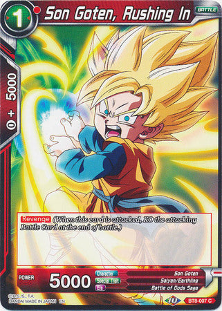 Son Goten, entrando corriendo (BT8-007) [Maquinaciones maliciosas] 