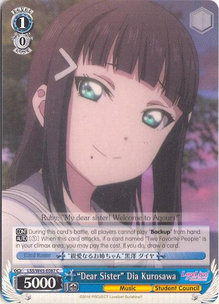 "Dear Sister" Dia Kurosawa (LSS/W45-E087 C) [Love Live! Sunshine!!] - Blue Jay's Cauldron
