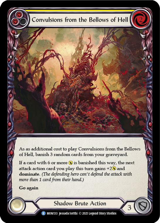 Convulsiones de los fuelles del infierno (amarillo) [MON133-RF] (Monarch) 1.ª edición Rainbow Foil 