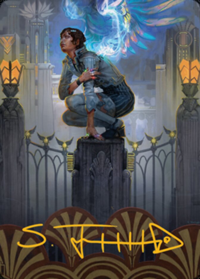 Tarjeta de arte Giada, Font of Hope 2 (firma estampada en oro) [Streets of New Capenna Art Series] 