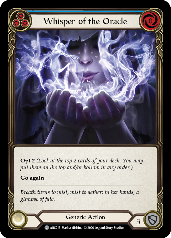 Whisper of the Oracle (Azul) [U-ARC217] (Arcane Rising Unlimited) Lámina arcoíris ilimitada 