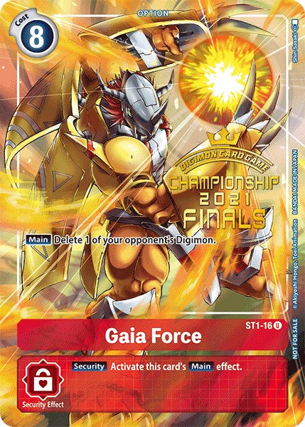 Gaia Force [ST1-16] (Paquete de evolución del domador de las finales del campeonato 2021) [Starter Deck: Gaia Red Promos] 