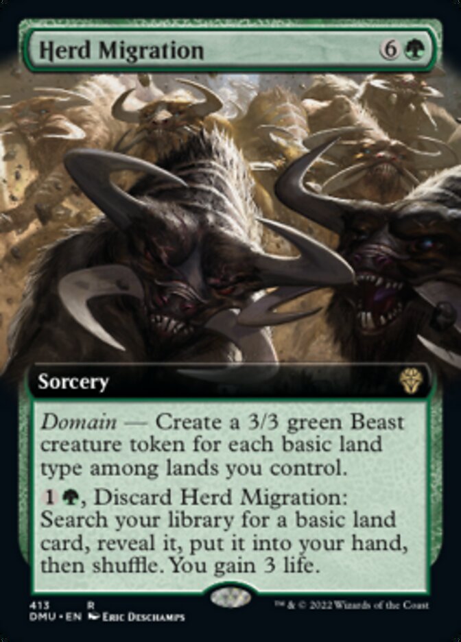 Migración de rebaño (Arte ampliado) [Dominaria United] 