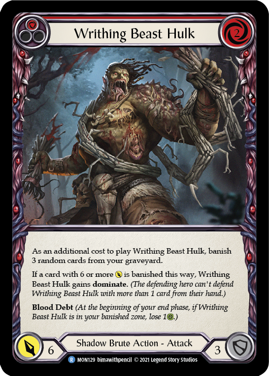 Writhing Beast Hulk (rojo) [MON129-RF] (Monarch) 1.ª edición Rainbow Foil 