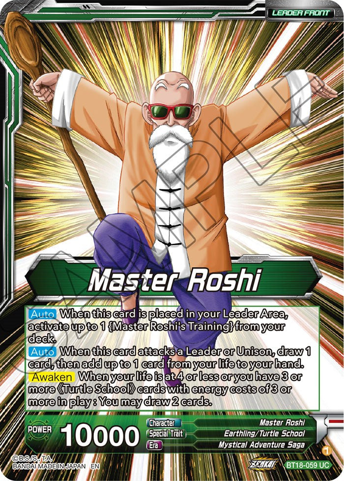 Maestro Roshi // Son Goku, Krillin, Yamcha y el Maestro Roshi, reunidos (BT18-059) [Promociones de presentación de Dawn of the Z-Legends] 