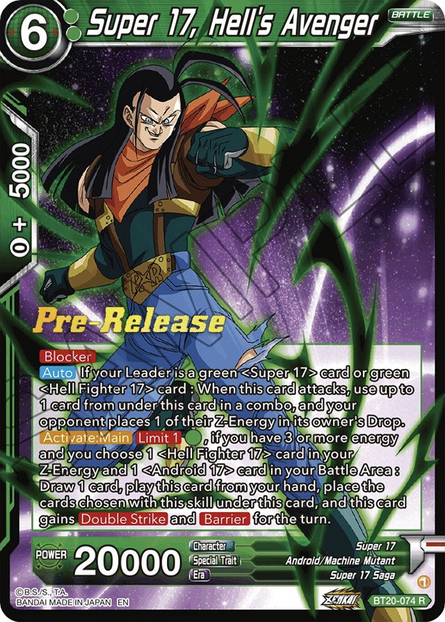 Super 17, Hell's Avenger (BT20-074) [Promociones de presentación con absorción de poder] 