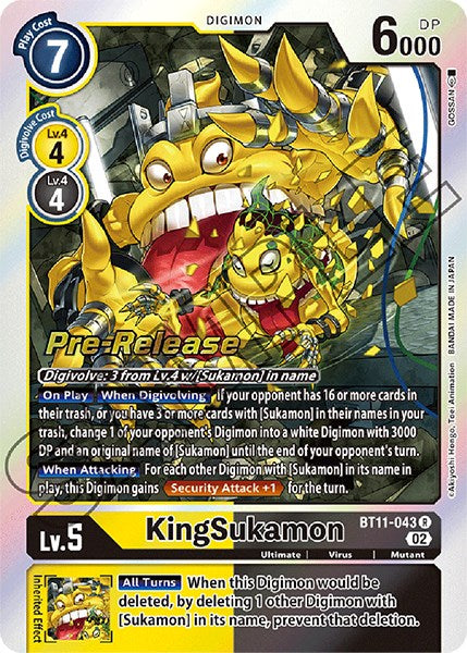 KingSukamon [BT11-043] [Promociones de prelanzamiento de la fase dimensional] 