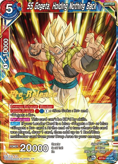 SS Gogeta, reteniendo nada (BT16-142) [Promociones de presentación de Realm of the Gods] 