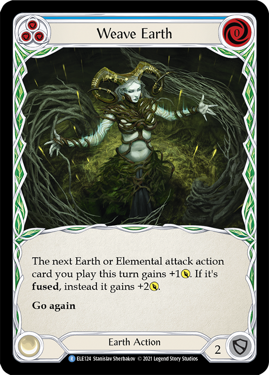 Weave Earth (Azul) [ELE124] (Tales of Aria) 1.ª edición Rainbow Foil 