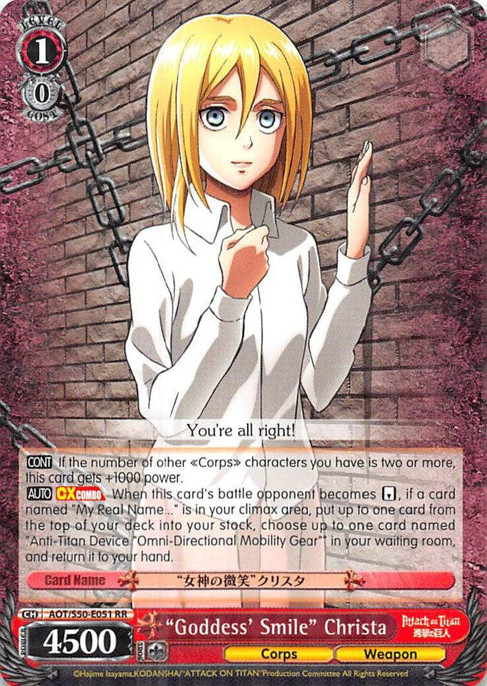 "Goddess' Smile" Christa (AOT/S50-E051 RR) [Attack on Titan Vol. 2] - Blue Jay's Cauldron