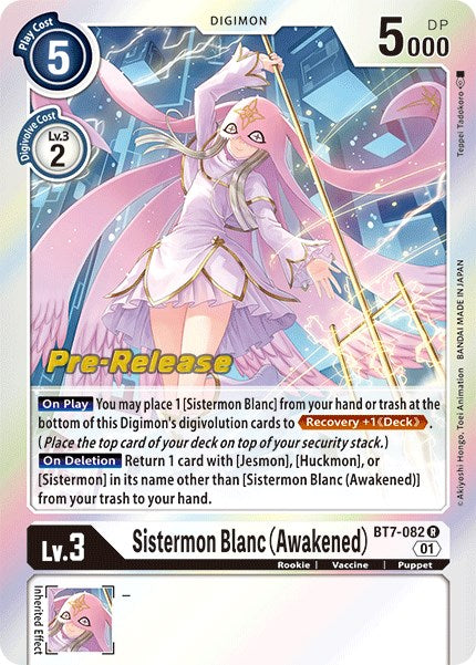 Sistermon Blanc (Despertado) [BT7-082] [Tarjetas de prelanzamiento de la próxima aventura] 
