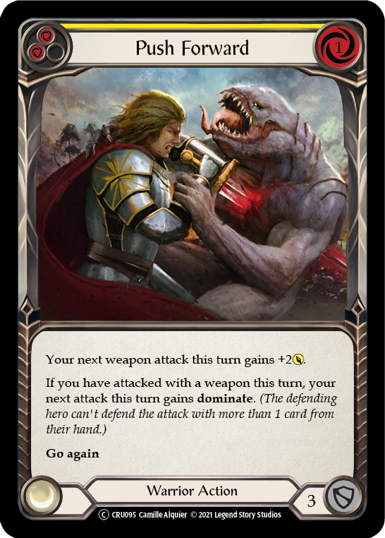 Push Forward (Amarillo) [U-CRU095] (Crucible of War Unlimited) Lámina arcoíris ilimitada 