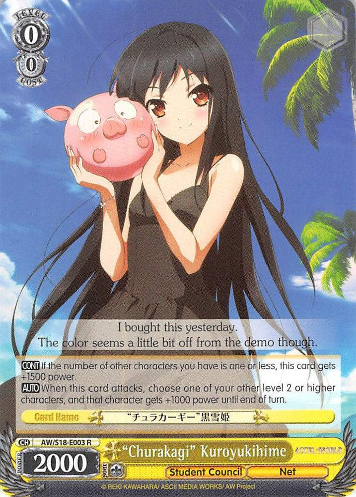 "Churakagi" Kuroyukihime (AW/S18-E003 R) [Accel World] - Blue Jay's Cauldron