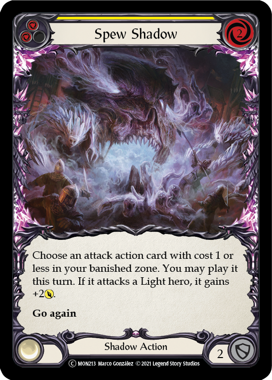 Spew Shadow (Amarillo) [U-MON213-RF] (Monarch Unlimited) Lámina arcoíris ilimitada 