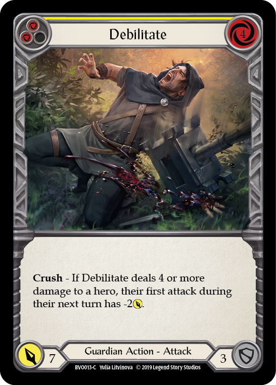 Debilitar (Amarillo) [BVO013-C] (Bravo Hero Deck) 1.ª edición Normal 
