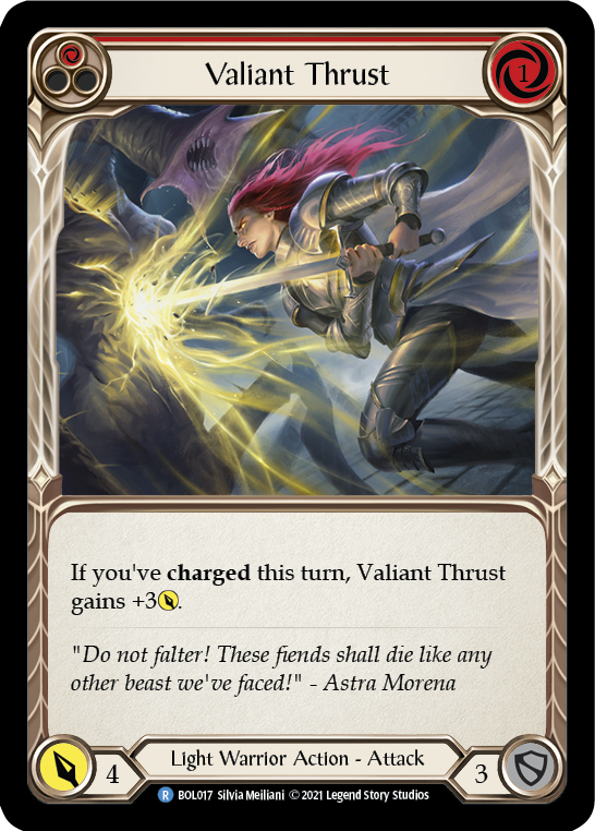Valiant Thrust [BOL017] (Cubierta Monarch Boltyn Blitz) 