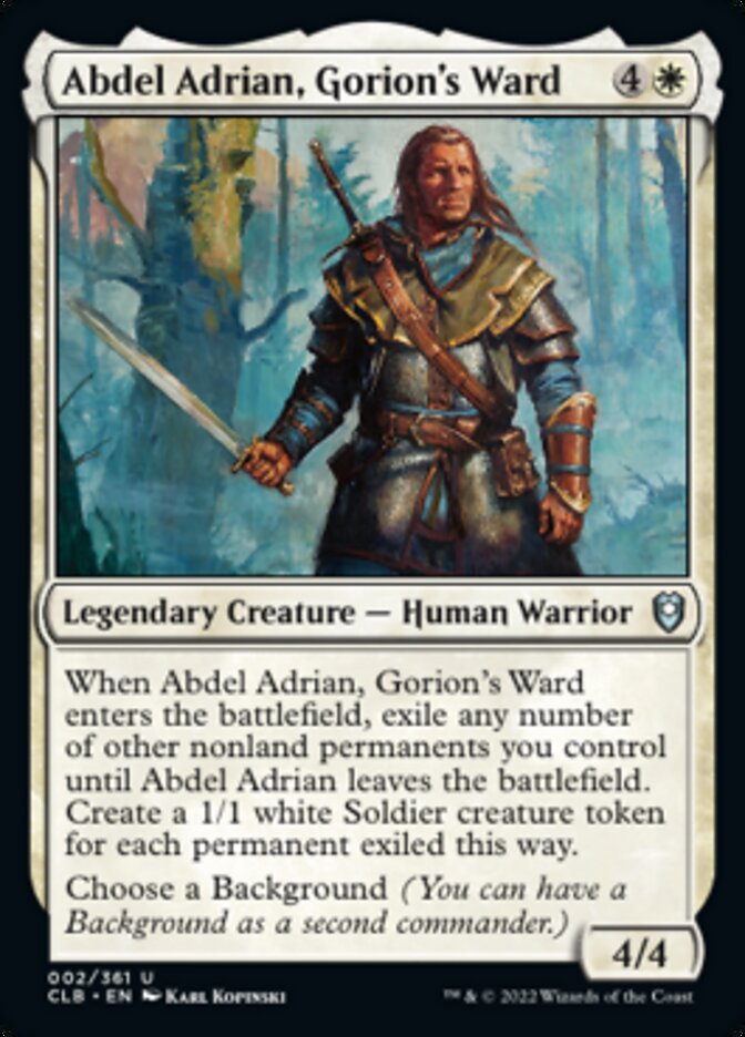 Abdel Adrian, pupilo de Gorion [Commander Legends: Batalla por Baldur's Gate] 