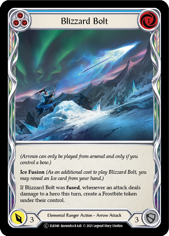 Blizzard Bolt (Azul) [U-ELE046] (Tales of Aria Unlimited) Lámina arcoíris ilimitada 