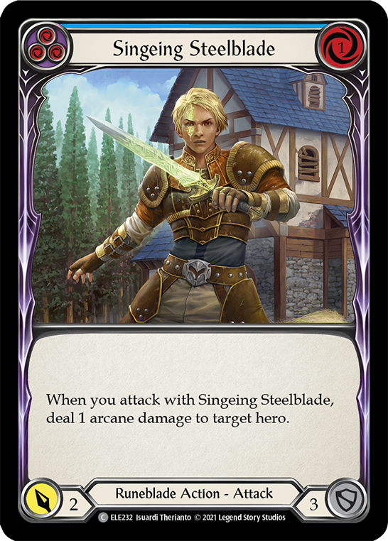 Singeing Steelblade (Azul) [ELE232] (Tales of Aria) 1.ª edición Rainbow Foil 