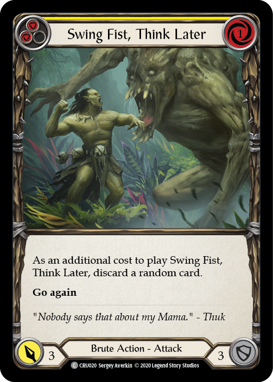 Swing Fist, Think Later (Amarillo) [CRU020] (Crucible of War) 1.ª edición Normal 