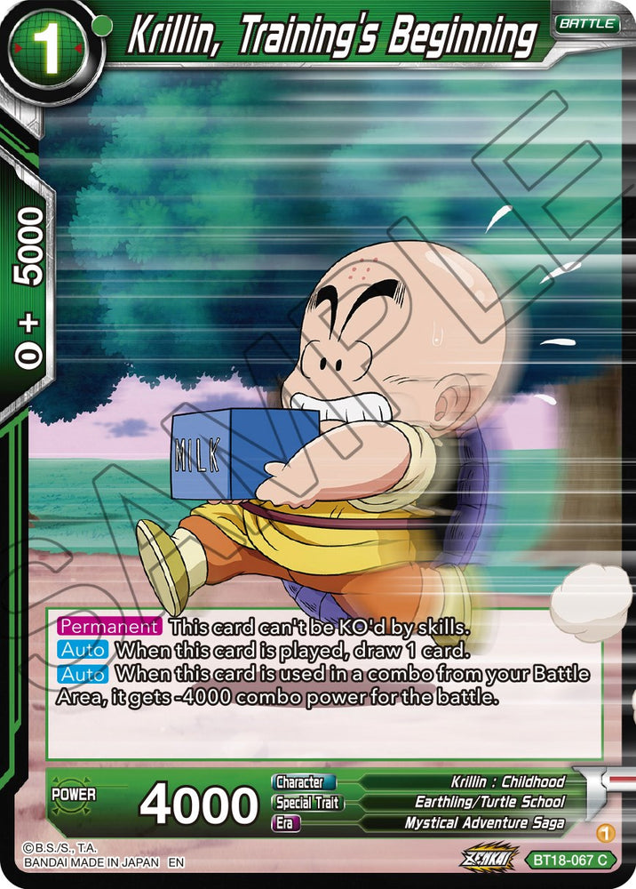 Krillin, el comienzo del entrenamiento (BT18-067) [Dawn of the Z-Legends] 