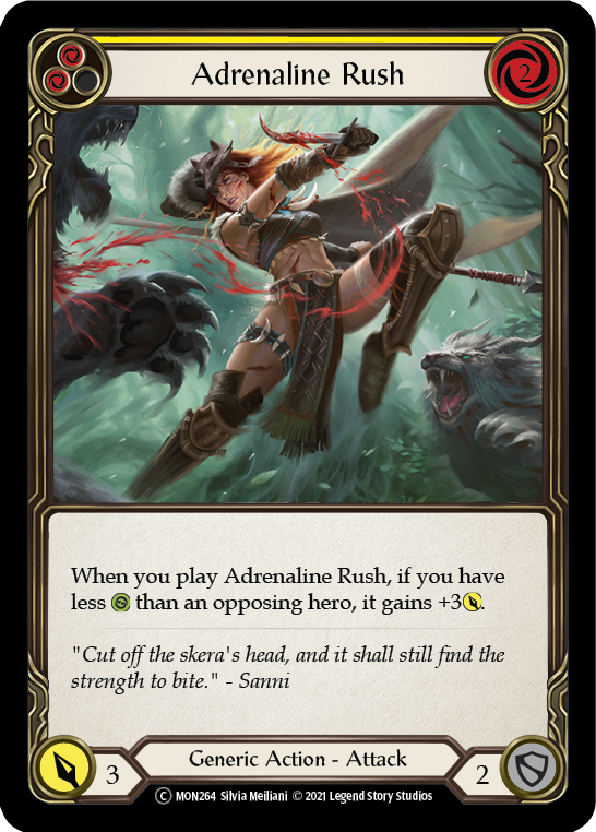 Adrenaline Rush (Amarillo) [U-MON264-RF] (Monarch Unlimited) Ilimitado Rainbow Foil 