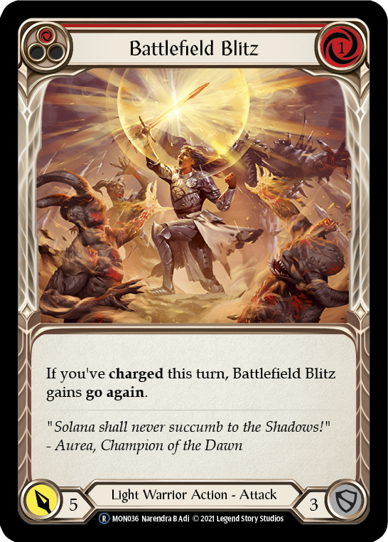 Battlefield Blitz (Rojo) [U-MON036-RF] (Monarch Unlimited) Lámina arcoíris ilimitada 