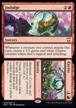 Disfrute // Exceso (Paquete promocional) [Streets of New Capenna Commander Promos] 