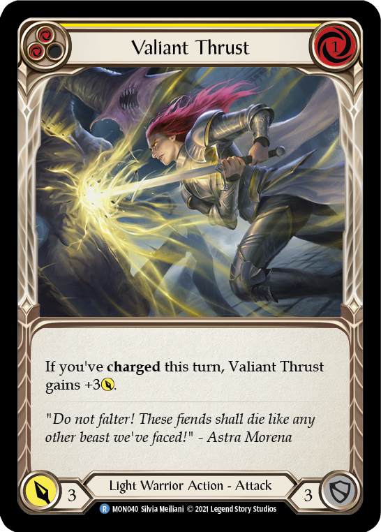 Valiant Thrust (Amarillo) [MON040] (Monarca) 1.ª edición Normal 