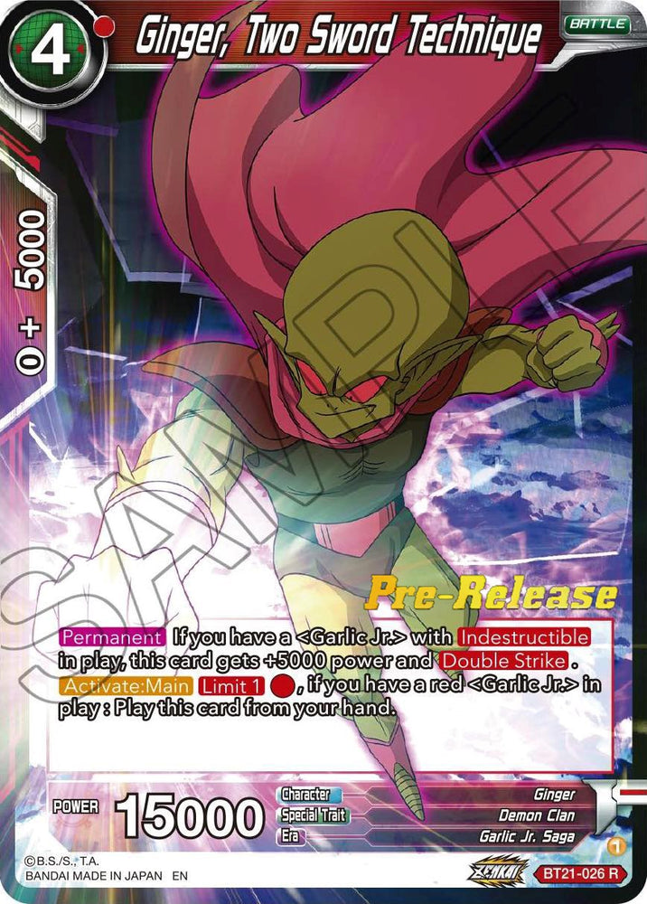 Ginger, técnica de dos espadas (BT21-026) [Tarjetas de prelanzamiento de Wild Resurgence] 
