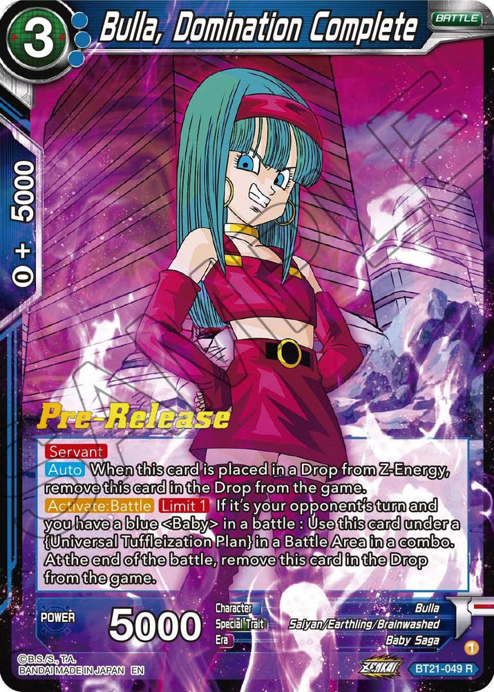 Bulla, Dominación completa (BT21-049) [Tarjetas de prelanzamiento de Wild Resurgence] 