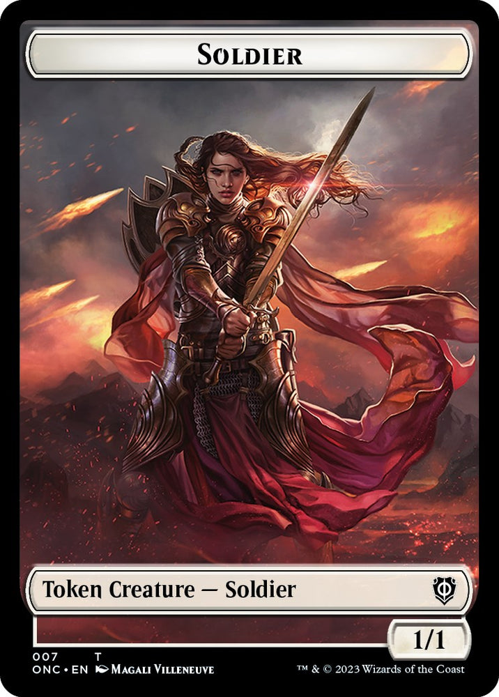 Soldado (007) // Ficha de ángel de doble cara [Phyrexia: todas serán fichas de un comandante] 