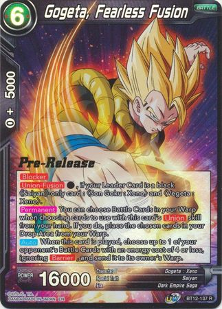 Gogeta, Fearless Fusion (BT12-137) [Promociones de presentación de Vicious Rejuvenation] 