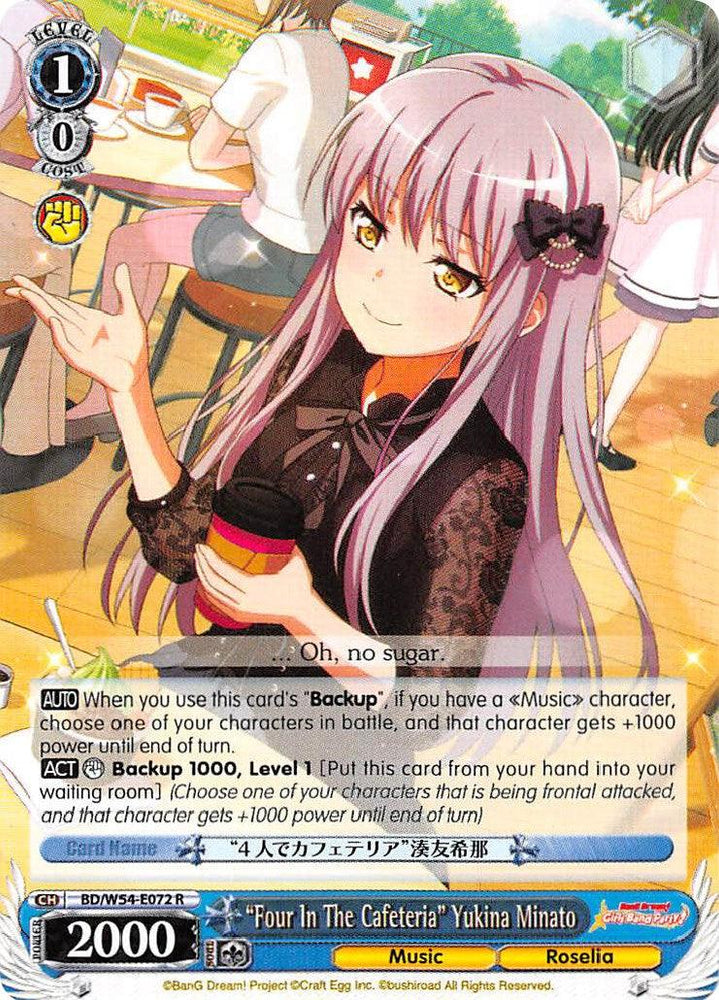 "Four In The Cafeteria" Yukina Minato (BD/W54-E072 R) [BanG Dream! Girls Band Party!] - Blue Jay's Cauldron