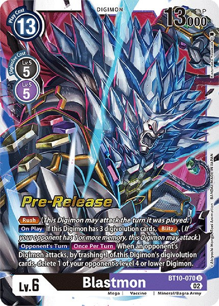 Blastmon [BT10-070] [Tarjetas de prelanzamiento de encuentro Xros] 