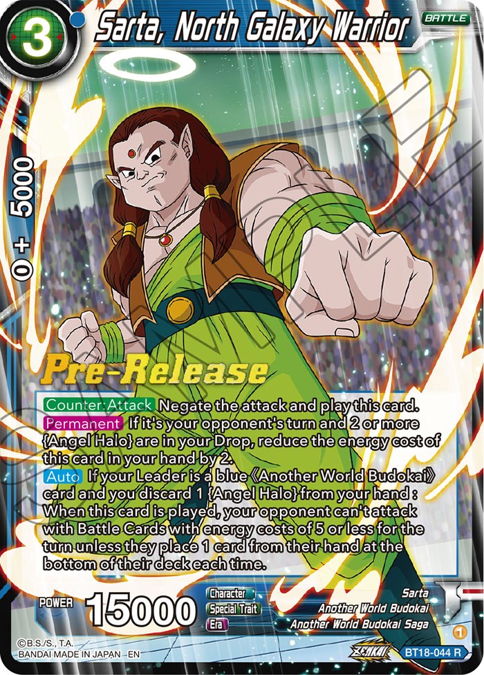 Sarta, guerrera de la galaxia del norte (BT18-044) [Promociones de presentación de Dawn of the Z-Legends] 
