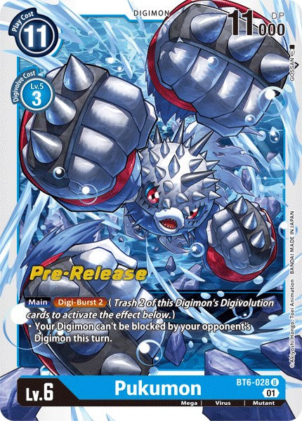 Pukumon [BT6-028] [Tarjetas de prelanzamiento de doble diamante] 