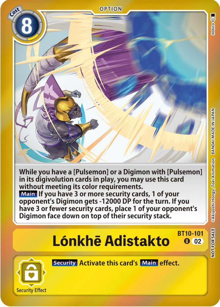 Lonkhe Adistakto [BT10-101] (Paquete de eventos 5) [Tarjetas de prelanzamiento de encuentro Xros] 