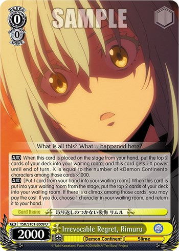 Irrevocable Regret, Rimuru [That Time I Got Reincarnated as a Slime Vol.3]