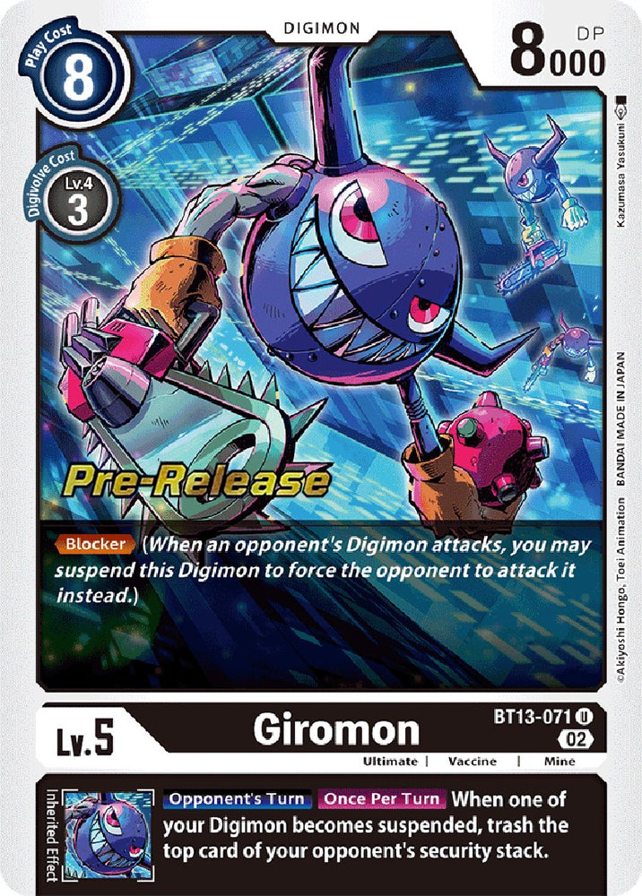 Giromon [BT13-071] [Versus tarjetas de prelanzamiento de refuerzo de Royal Knight] 