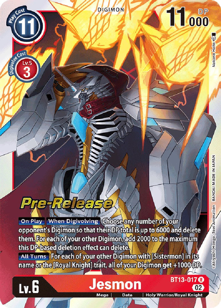 Jesmon [BT13-017] [Versus tarjetas de prelanzamiento de refuerzo de Royal Knight] 