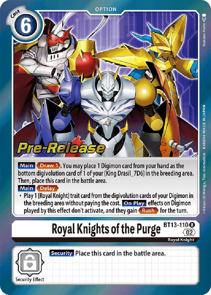 Royal Knights of the Purge [BT13-110] [Versus cartas de prelanzamiento de Royal Knight Booster] 