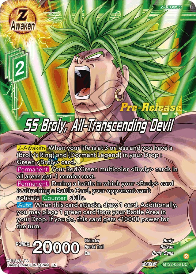 SS Broly, diablo todo trascendente (BT22-056) [Promociones de presentación de golpe crítico] 