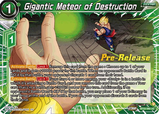 Meteorito gigantesco de destrucción (BT22-060) [Promociones de presentación de golpes críticos] 