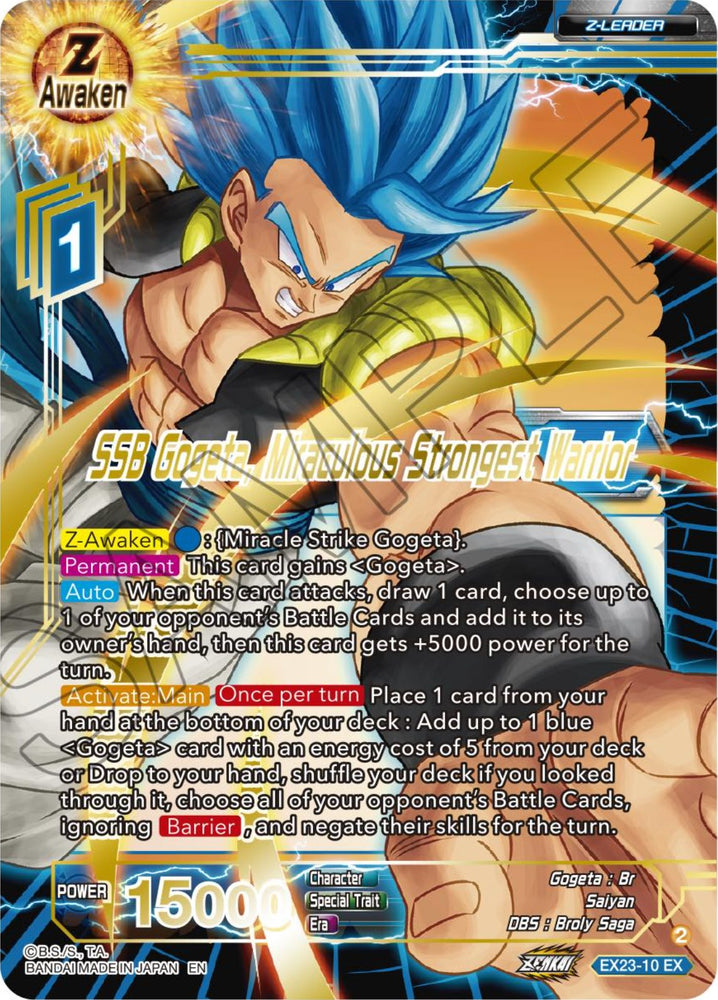 SSB Gogeta, el guerrero milagroso más fuerte (EX23-10) [Conjunto del quinto aniversario] 