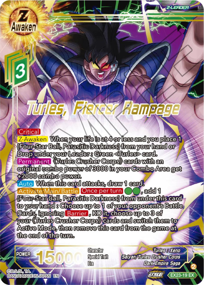 Turles, Fiercer Rampage (EX23-19) [Conjunto del quinto aniversario] 