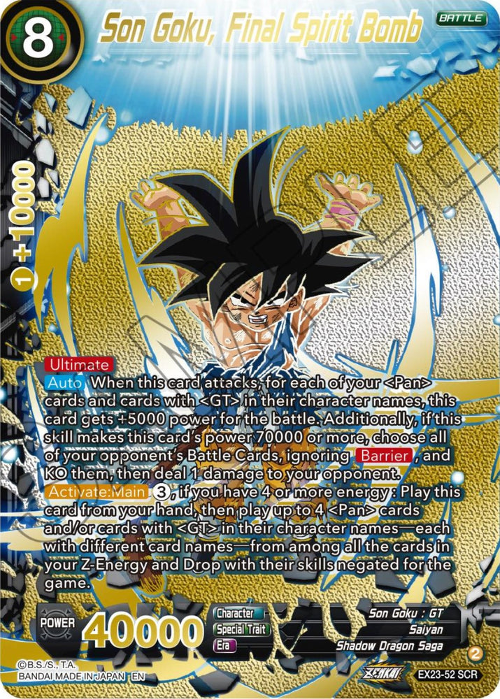 Son Goku, Bomba Espiritual Final (EX23-52) [Caja Aniversario Premium 2023] 